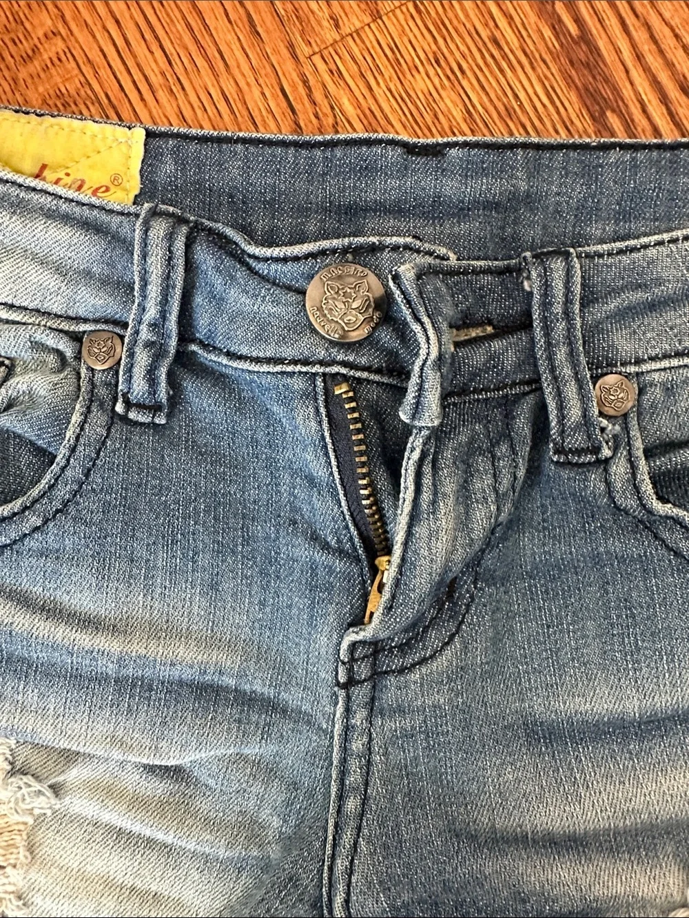 Distressed Blue Denim Women's Shorts